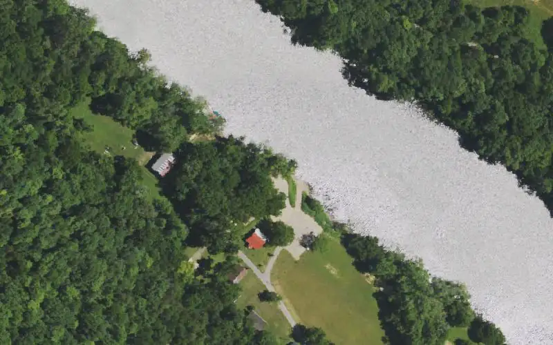 Aerial photo of the area around Oregon Road Ramp, Mercer County