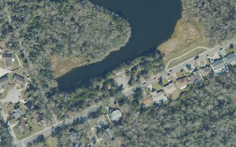 Aerial photo of the area around Ormond Beach Central Park - Hand Avenue Kayak Launch, Volusia County