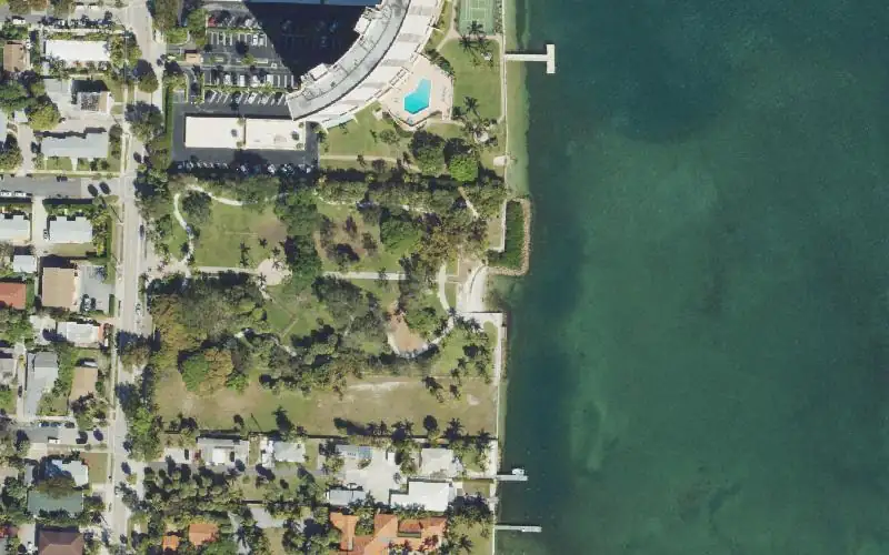 Aerial photo of the area around Osprey Park Kayak Access, Palm Beach County