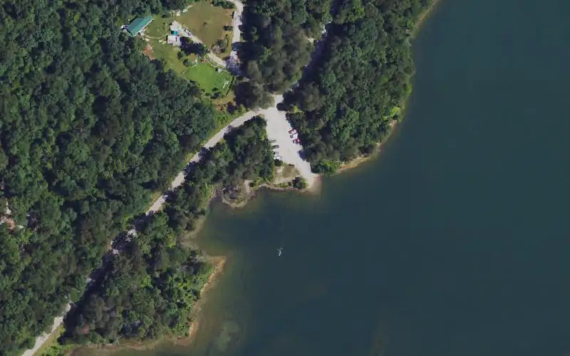 Aerial photo of the area around Owsley Fork Reservoir Ramp, Madison County