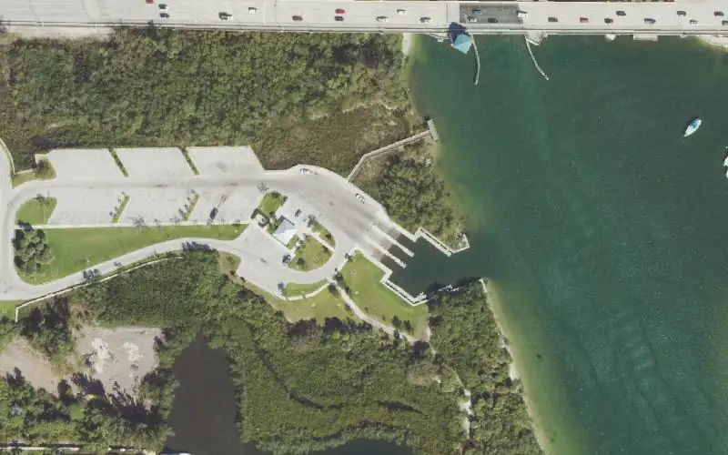 Aerial photo of the area around Palm Beach County Waterway Park, Palm Beach County