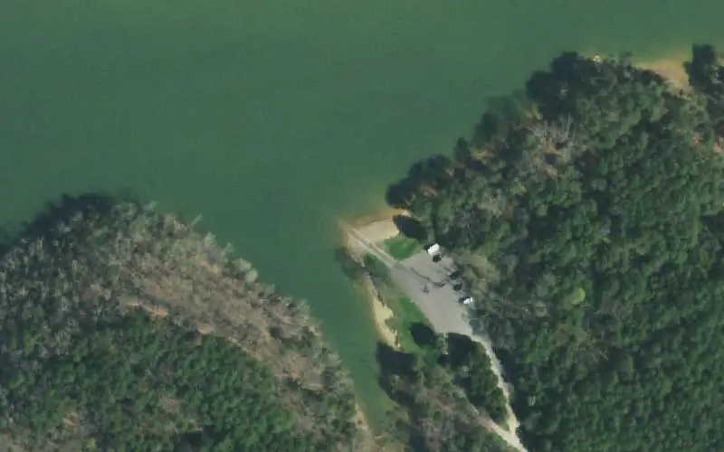 Aerial photo of the area around Panther Creek State Park, Hamblen County