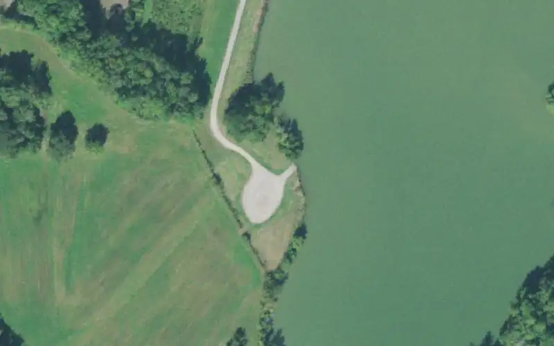 Aerial photo of the area around Parks farm watershed , Obion County