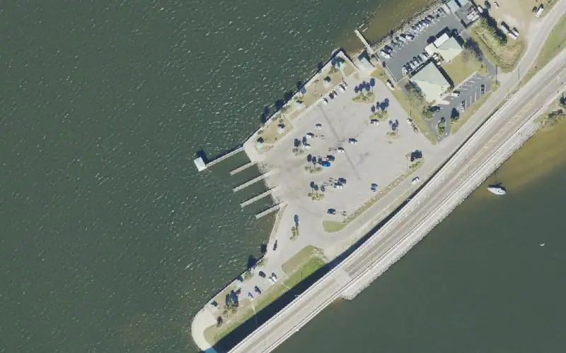 Aerial photo of the area around Parrish Park - Max Brewer Parkway - Boat Ramp, Brevard County