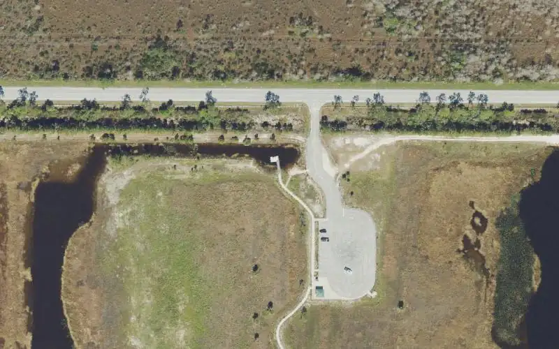 Aerial photo of the area around Pine Glades Natural Area Canoe and Kayak Launch, Palm Beach County