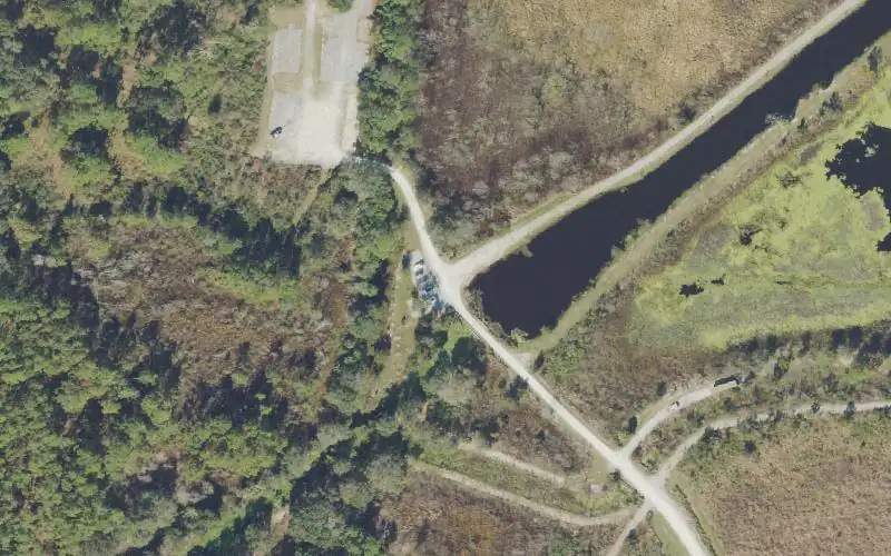 Aerial photo of the area around Pine Meadows Conservation Area, Lake County