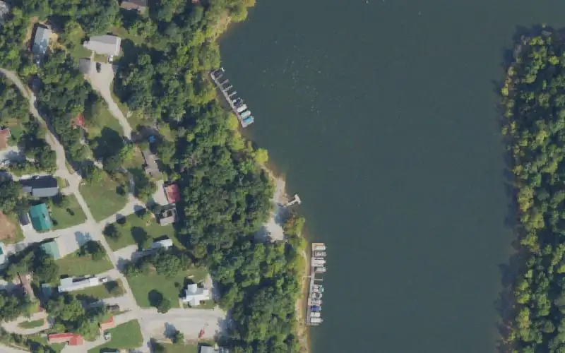 Aerial photo of the area around Pine Ridge 2 Ramp, Grayson County