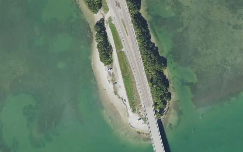 Aerial photo of the area around Pinellas Bayway - Bunces Pass Bridge Paddlecraft Access, Pinellas County