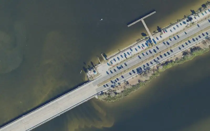 Aerial photo of the area around Port Orange Causeway Park - Small Boat Ramp, Volusia County