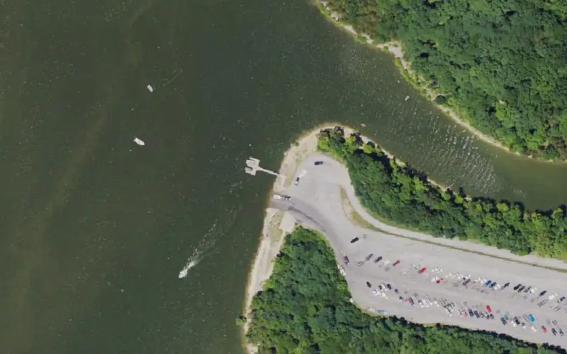 Aerial photo of the area around Possum Ridge (State Park Ramp), Spencer County
