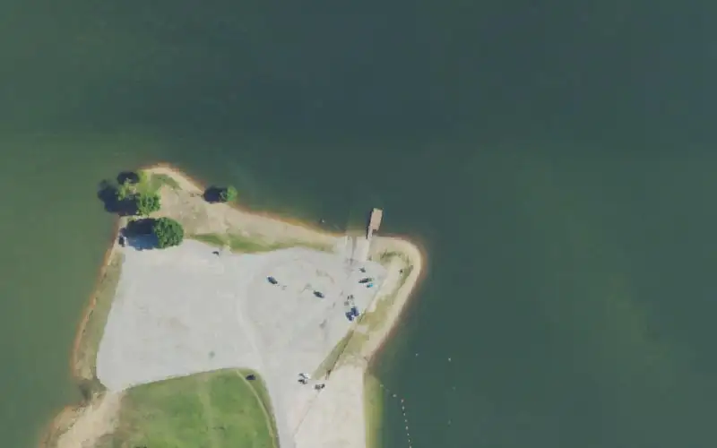 Aerial photo of the area around Pulaski Co. Park Ramp, Pulaski County