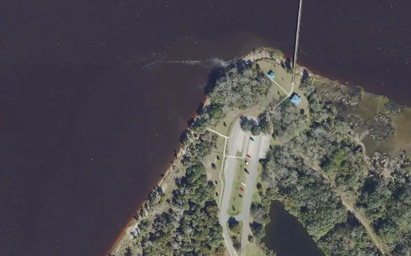 Aerial photo of the area around Reddie Point Preserve Canoe Access, Duval County