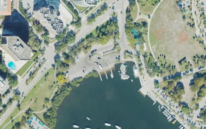 Aerial photo of the area around Regatta Park - Seminole Boat Ramp, Miami-Dade County