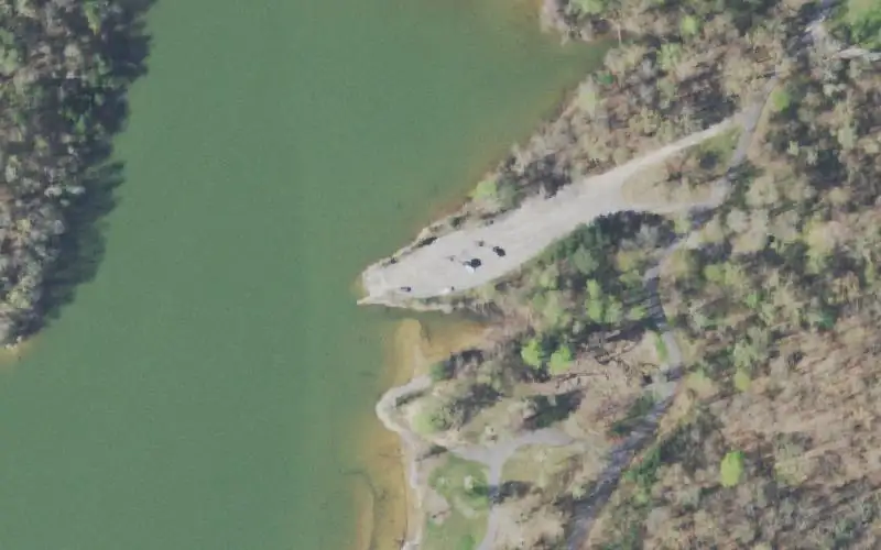 Aerial photo of the area around Rhea Springs, Rhea County