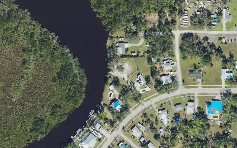 Aerial photo of the area around Riverside Park Boat Ramp - Punta Gorda, Charlotte County