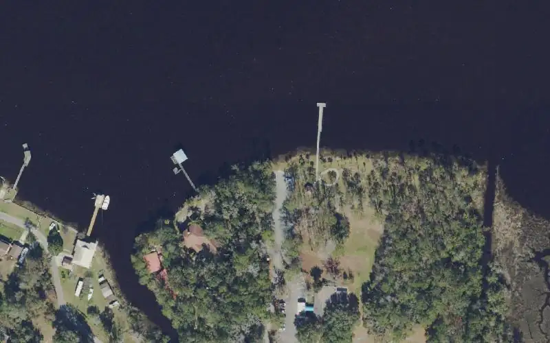 Aerial photo of the area around Riverview Park Boat Ramp, Duval County