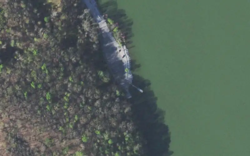 Aerial photo of the area around Roddy, Rhea County
