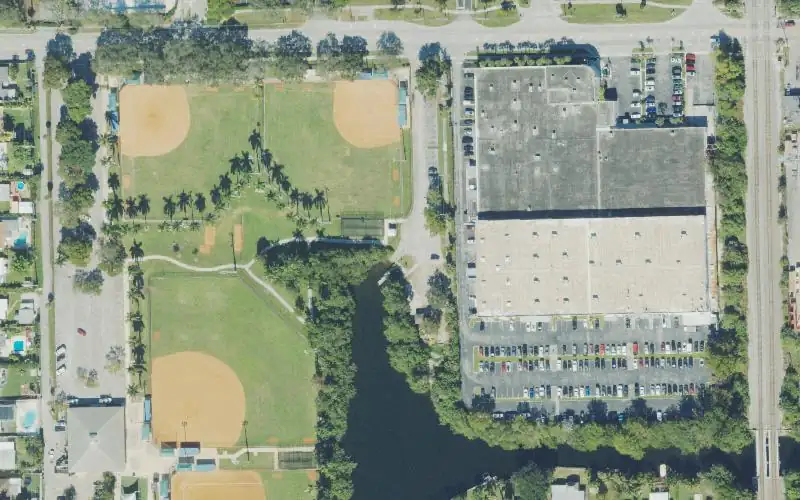 Aerial photo of the area around Rotary Park (Small Craft Ramp) (Limited Trailer Parking), Broward County