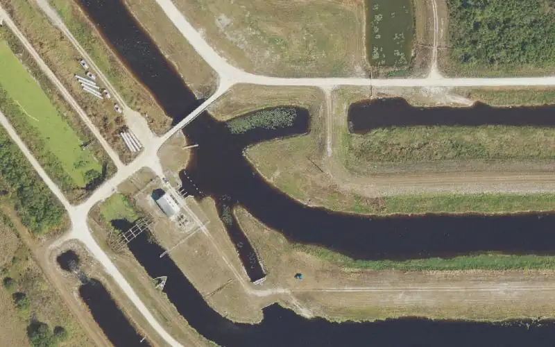 Aerial photo of the area around Rotenberger WMA L-3 Canal West Primitive Access, Broward County