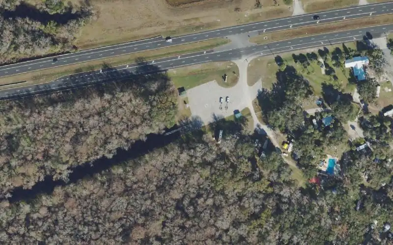 Aerial photo of the area around Rutland Park, Sumter County