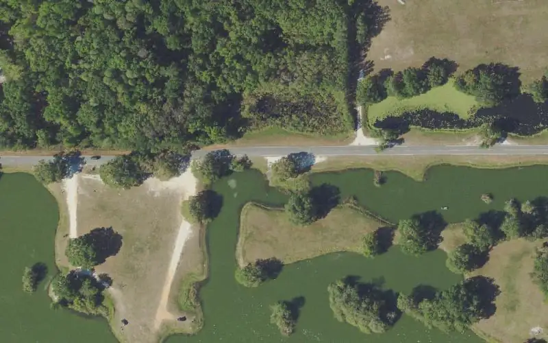 Aerial photo of the area around Saddle Creek Park Boat Ramp #5, Polk County