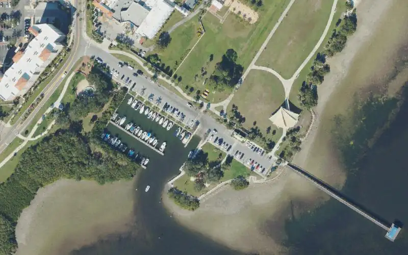 Aerial photo of the area around Safety Harbor Municipal Marina - Boat Ramp, Pinellas County