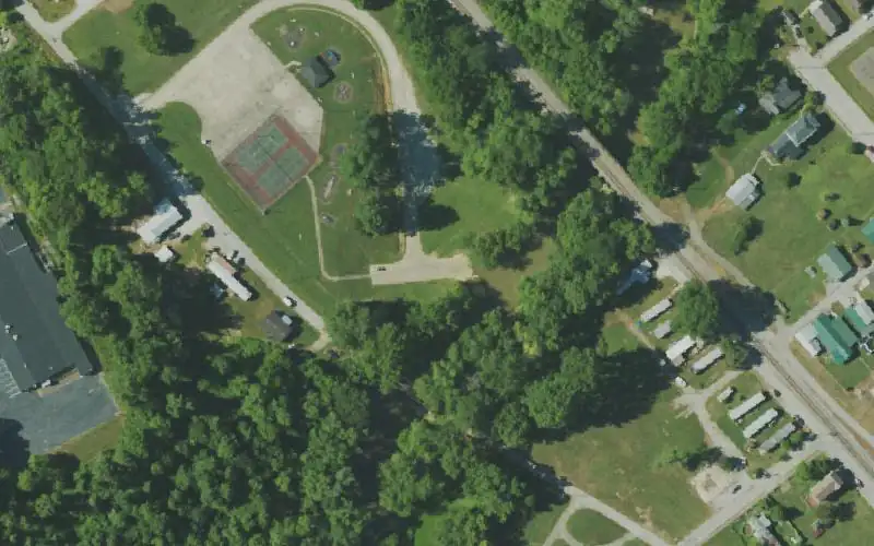 Aerial photo of the area around Salt Lick Creek Ramp, Lewis County