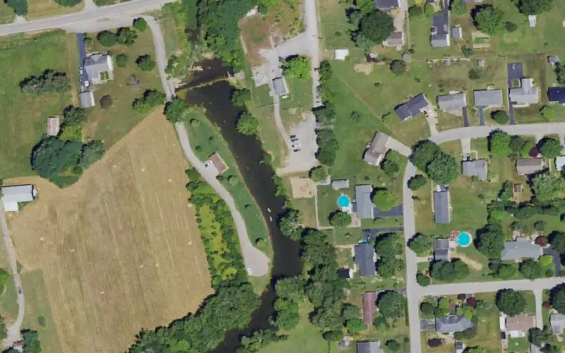 Aerial photo of the area around Salt River Ramp 3, Mercer County