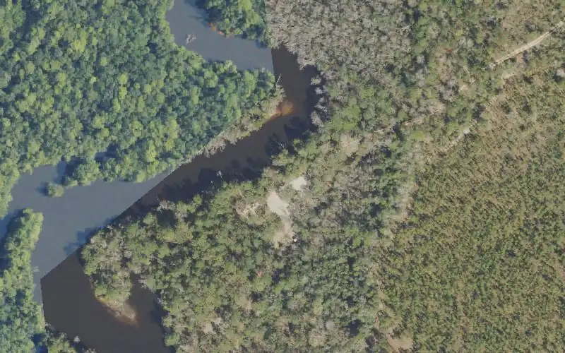 Aerial photo of the area around Sand Landing - Perdido River (Small Boats), Escambia County