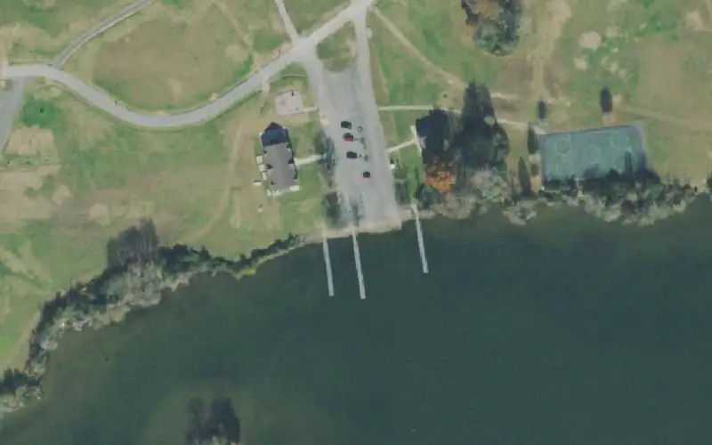 Aerial photo of the area around Sanders Ferry Park, Sumner County