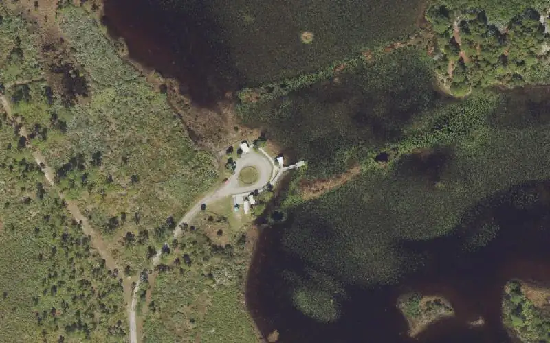 Aerial photo of the area around Savannas Preserve State Park - Canoe/Kayak Dock, St. Lucie County