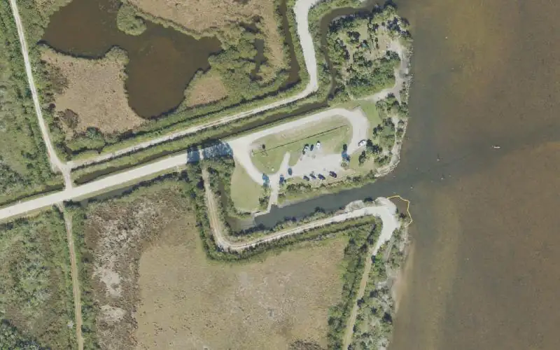 Aerial photo of the area around Scottsmoor Landing, Brevard County