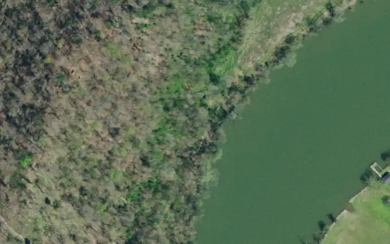 Aerial photo of the area around Seven Islands, Knox County
