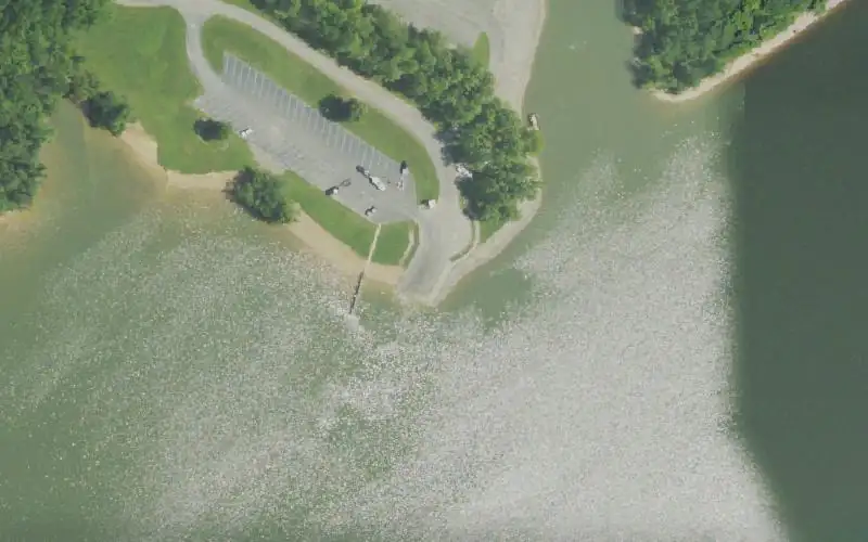 Aerial photo of the area around Smith Ridge, Taylor County