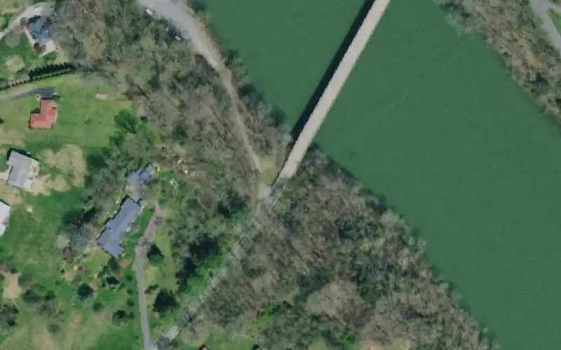 Aerial photo of the area around Smith Shoals, Sullivan County