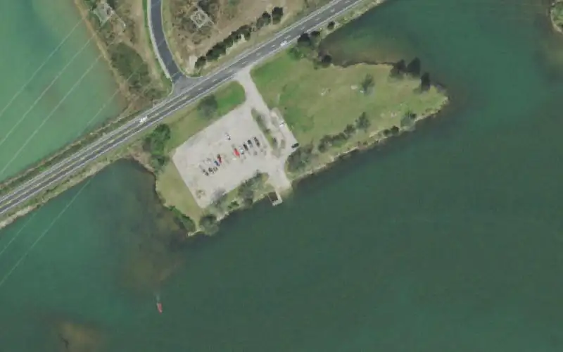 Aerial photo of the area around Solway Ramp, Anderson County