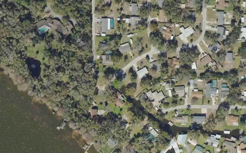 Aerial photo of the area around Sparks Village Public Boat Ramp, Lake County