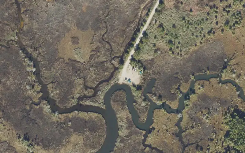Aerial photo of the area around Spring Creek - Big Bend Wildlife Management Area, Taylor County