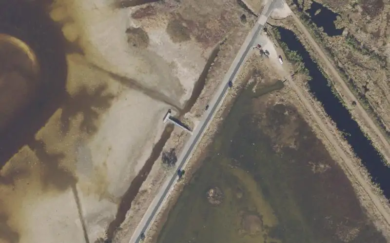 Aerial photo of the area around St Marks National Wildlife Refuge - East River Pool Hand Launch, Wakulla County