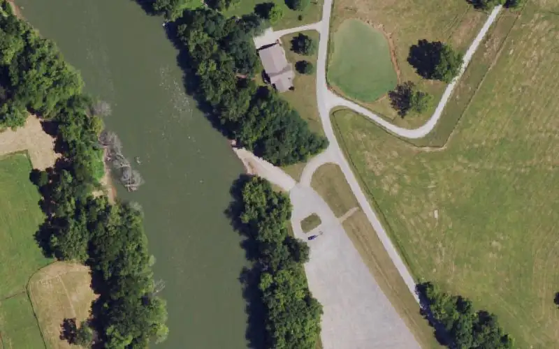 Aerial photo of the area around Steele Branch Ramp, Franklin County