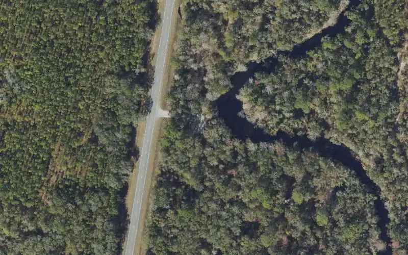 Aerial photo of the area around Steinhatchee River Paddlecraft Access - Mile 13.7, Taylor County