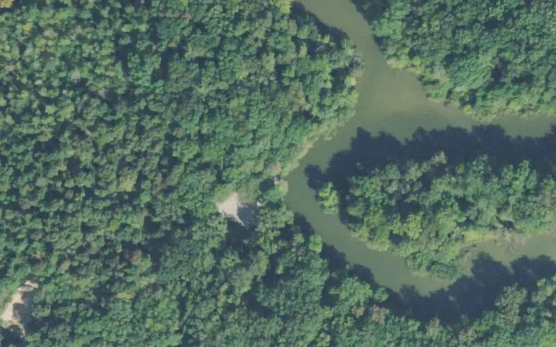 Aerial photo of the area around Stewman Creek, Decatur County