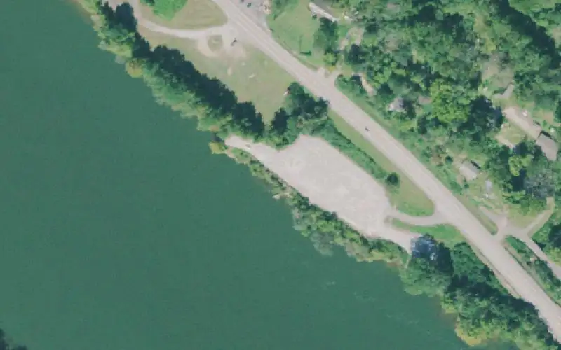 Aerial photo of the area around Suck Creek, Hamilton County