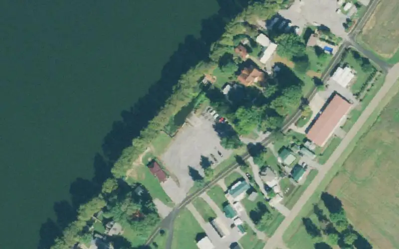 Aerial photo of the area around Sunset , Obion County