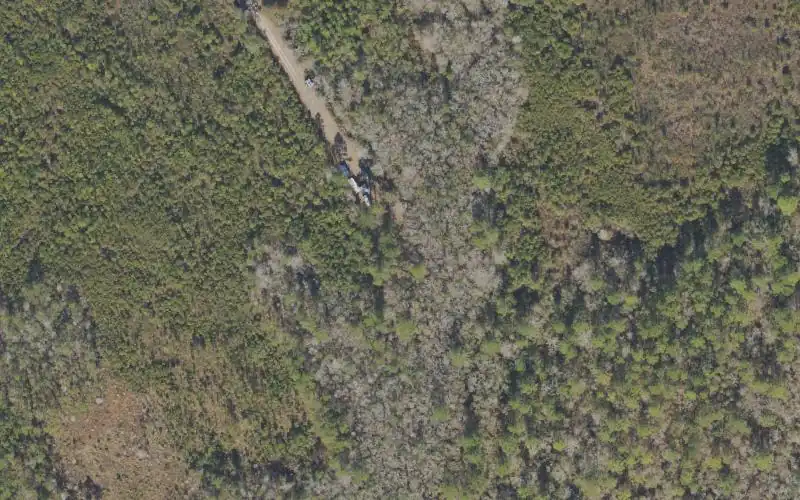 Aerial photo of the area around Tate's Hell State Forest - Bus Stop Camp Canoe Access, Franklin County