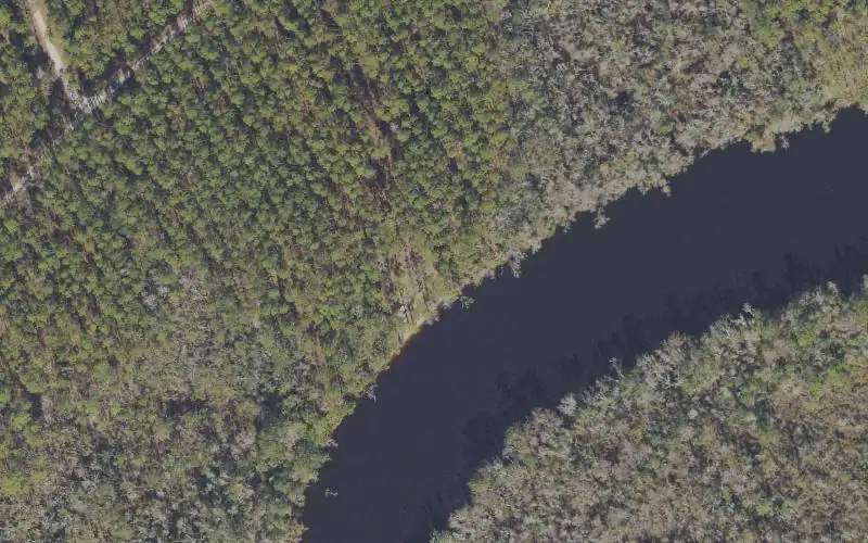Aerial photo of the area around Tate's Hell State Forest - Loop Road Camp Boat Launch, Franklin County