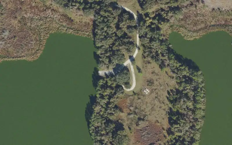 Aerial photo of the area around Tenoroc FMA - Lake Coronet Boat Ramp, Polk County