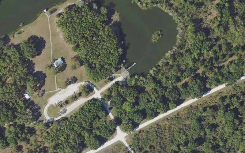 Aerial photo of the area around Tenoroc FMA - Picnic Lake, Polk County