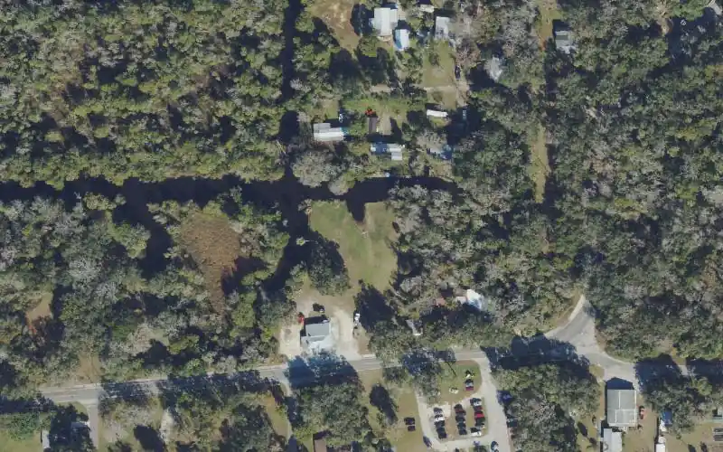 Aerial photo of the area around The Starting Gate Restaurant - Kayak Launch (Call Ahead), Citrus County