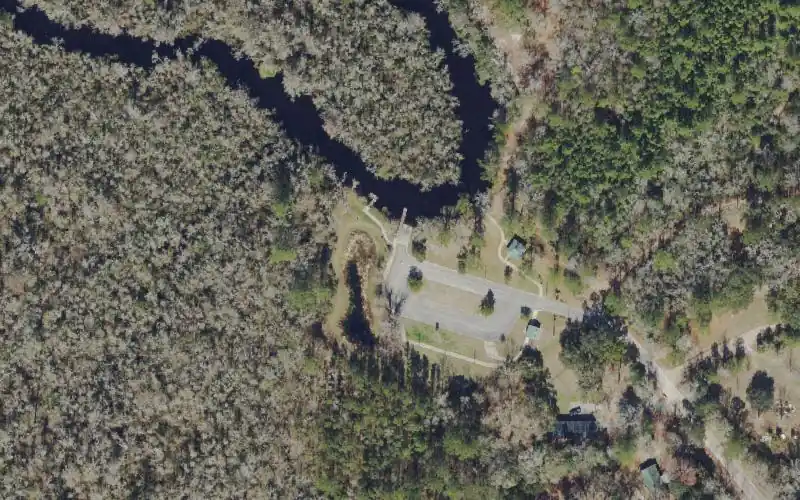 Aerial photo of the area around Thomas Creek Preserve Boat Ramp, Duval County
